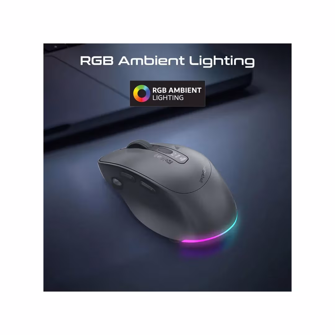 Promate Blix-3M Silent Rechargeable Mouse – Triple-Mode, 1600DPI, BT5.1, OLED Display Price in Jordan Promate Blix-3M Silent Rechargeable Mouse – Triple-Mode, 1600DPI, BT5.1, OLED Display - Buy Online in Jordan | OfficeJo