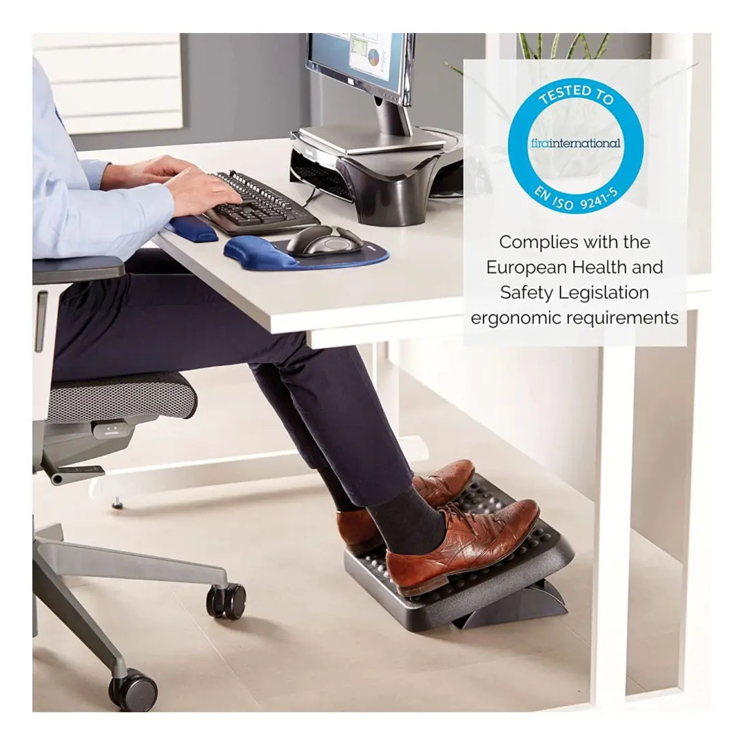 Fellowes Standard Footrest – Dual-Position Height, Tilting Platform, Black Price in Jordan Fellowes Standard Footrest – Dual-Position Height, Tilting Platform, Black - Buy Online in Jordan | OfficeJo