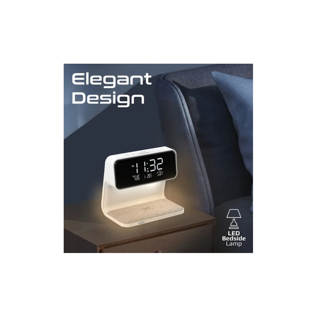Promate Lumix LED Alarm Clock – 15W Wireless Charger, 3 LED Modes, 1.2m Cable Price in Jordan Promate Lumix LED Alarm Clock – 15W Wireless Charger, 3 LED Modes, 1.2m Cable - Buy Online in Jordan | OfficeJo