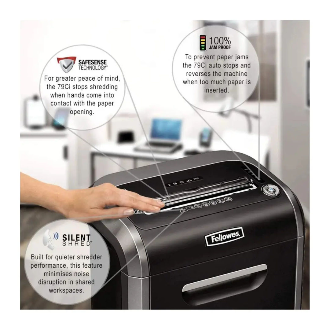 Fellowes Powershred 79Ci Cross-Cut Shredder – 16 Sheets, P-4 Security, Jam Proof Price in Jordan Fellowes Powershred 79Ci Cross-Cut Shredder – 16 Sheets, P-4 Security, Jam Proof - Buy Online in Jordan | OfficeJo