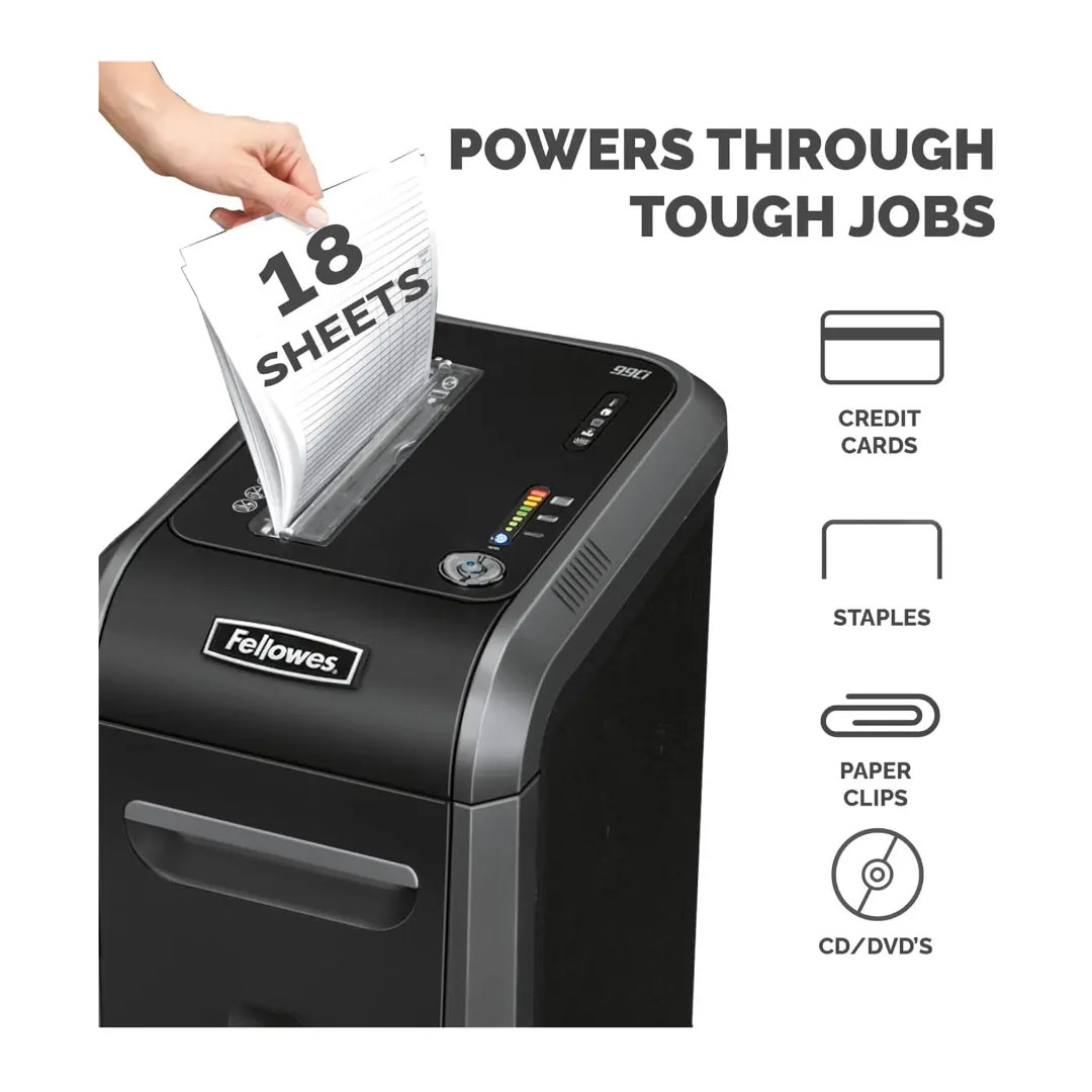 Fellowes Powershred 99Ci Cross-Cut Shredder – 18 Sheets, P-4 Security, Jam Proof Price in Jordan Fellowes Powershred 99Ci Cross-Cut Shredder – 18 Sheets, P-4 Security, Jam Proof - Buy Online in Jordan | OfficeJo