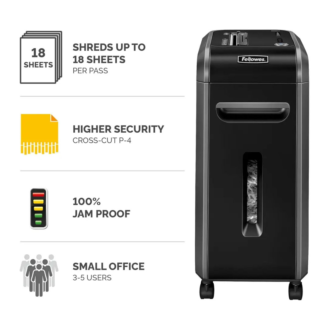 Fellowes Powershred 99Ci Cross-Cut Shredder – 18 Sheets, P-4 Security, Jam Proof Price in Jordan Fellowes Powershred 99Ci Cross-Cut Shredder – 18 Sheets, P-4 Security, Jam Proof - Buy Online in Jordan | OfficeJo