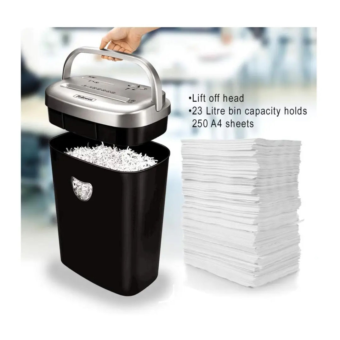 Fellowes Powershred 53C Cross-Cut Shredder – 10 Sheets, P-4 Security, 23L Bin Price in Jordan Fellowes Powershred 53C Cross-Cut Shredder – 10 Sheets, P-4 Security, 23L Bin - Buy Online in Jordan | OfficeJo