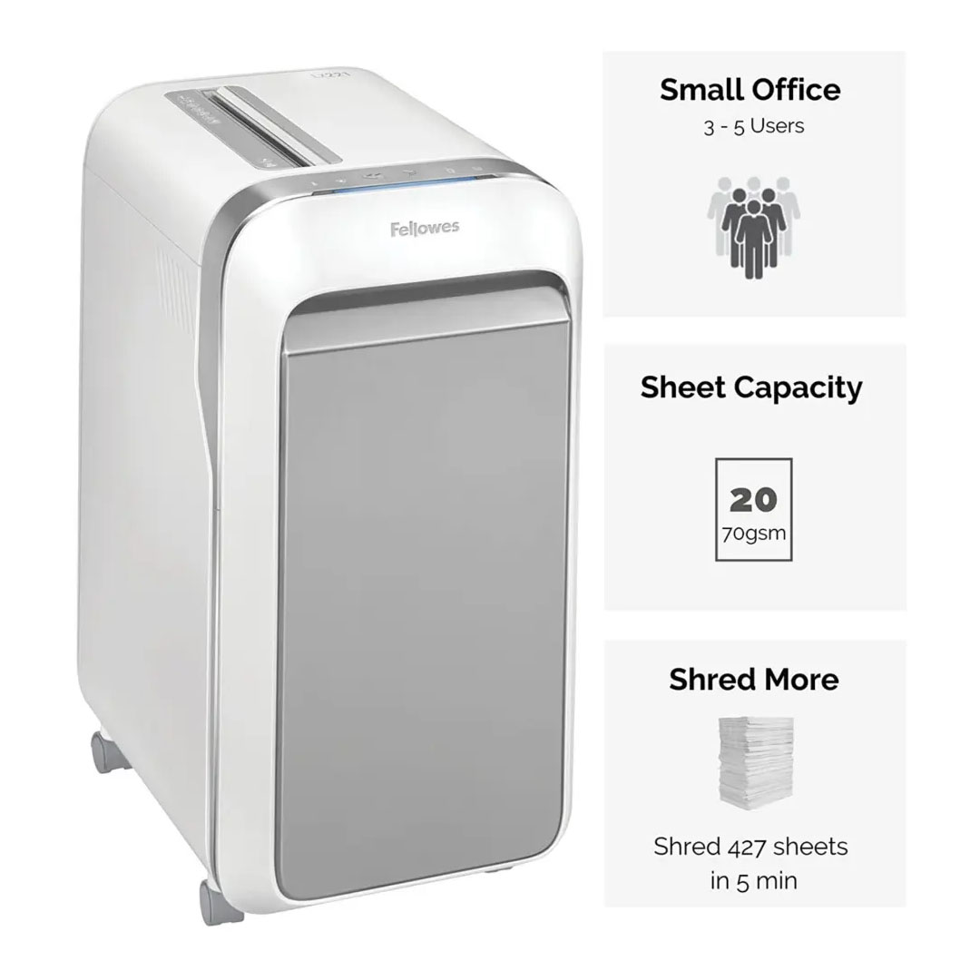 Fellowes PowerShred LX221 Shredder – Micro-Cut P-4, 20 Sheets, Jam Proof Price in Jordan Fellowes PowerShred LX221 Shredder – Micro-Cut P-4, 20 Sheets, Jam Proof - Buy Online in Jordan | OfficeJo