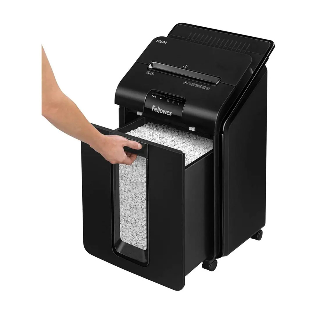 Fellowes AutoMax 100M Mini-Cut Auto Feed Shredder – 100 Sheet Auto Feed, Micro-Cut, Jam Prevention Price in Jordan Fellowes AutoMax 100M Mini-Cut Auto Feed Shredder – 100 Sheet Auto Feed, Micro-Cut, Jam Prevention - Buy Online in Jordan | OfficeJo