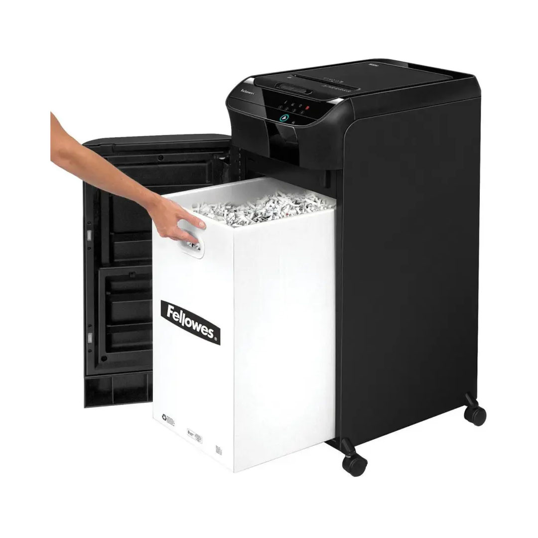 Fellowes AutoMax 600M MicroCut Shredder – 600 Sheets Auto Feed, P-5 Security, No Cool-Down Price in Jordan Fellowes AutoMax 600M MicroCut Shredder – 600 Sheets Auto Feed, P-5 Security, No Cool-Down - Buy Online in Jordan | OfficeJo