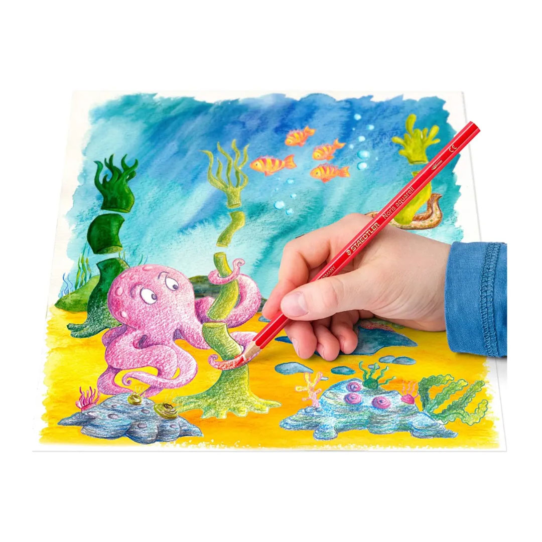 Staedtler Noris Colores Aquarelle – 36 Colours, Watercolour Lead, Hexagonal, Break-Resistant Price in Jordan Staedtler Noris Colores Aquarelle – 36 Colours, Watercolour Lead, Hexagonal, Break-Resistant - Buy Online in Jordan | OfficeJo