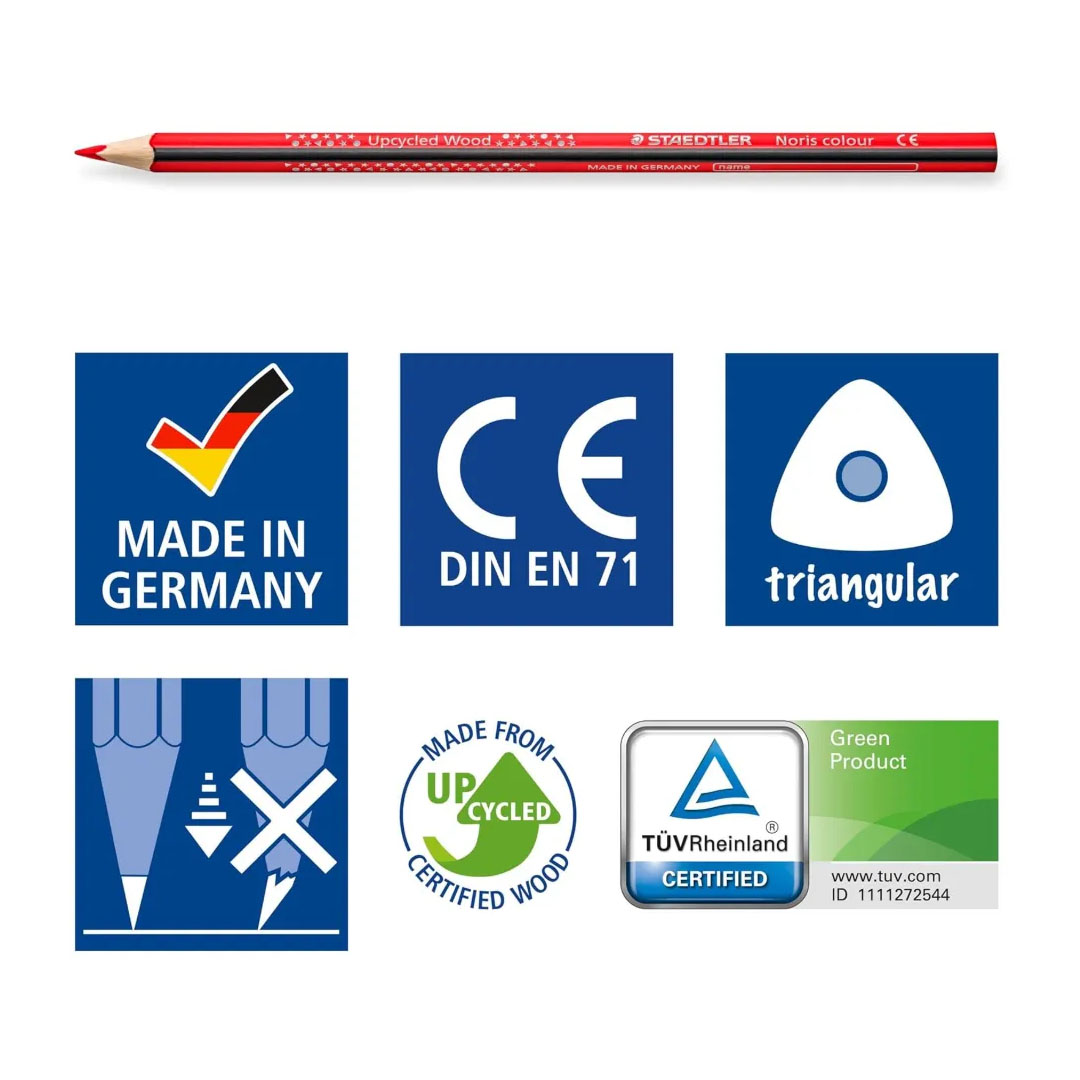 Staedtler Colored Pencils Metal Box Set of 36 – Hexagonal, Upcycled Wood, Noris Stripe Price in Jordan Staedtler Colored Pencils Metal Box Set of 36 – Hexagonal, Upcycled Wood, Noris Stripe - Buy Online in Jordan | OfficeJo