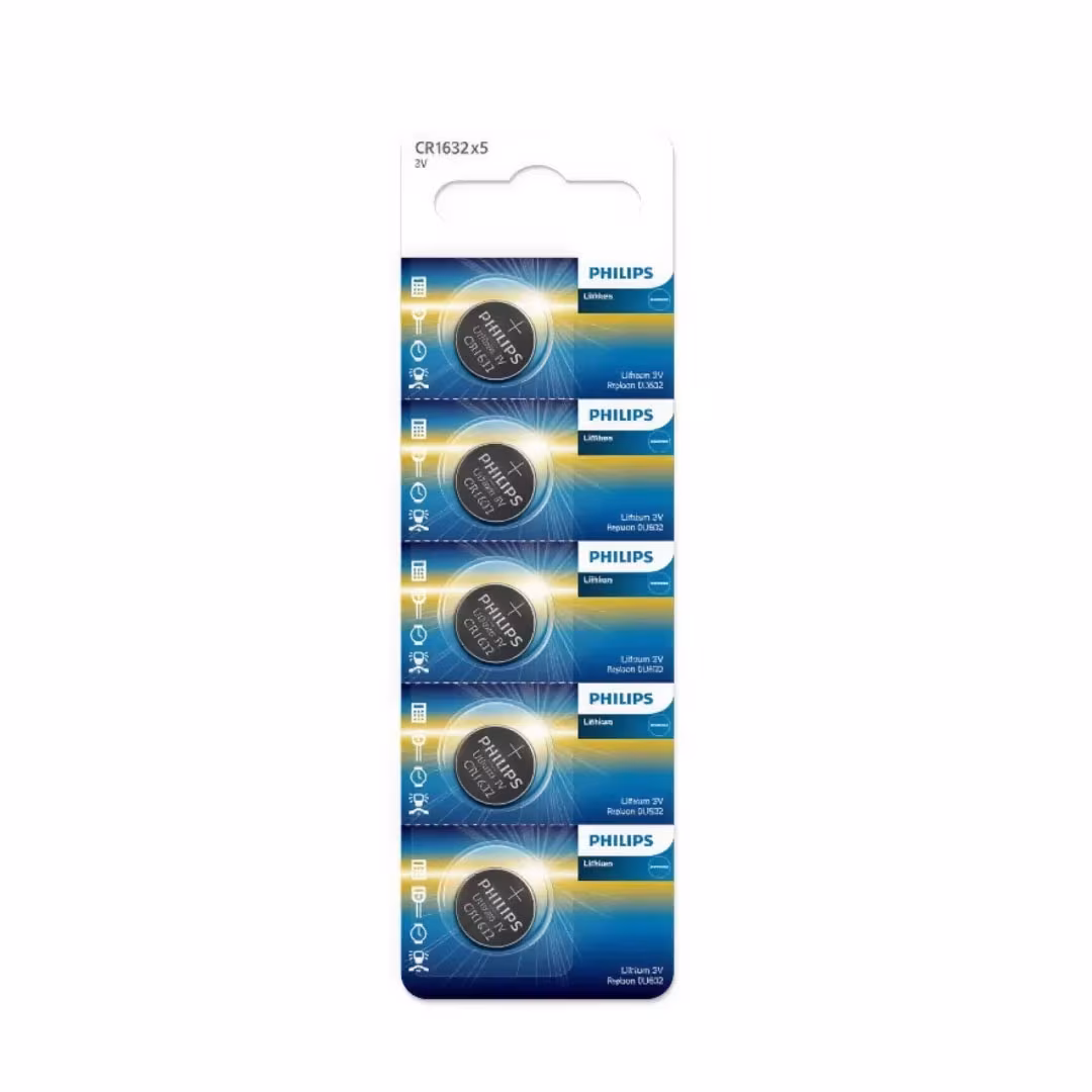 Philips CR1632 Lithium Coin Battery – 5 Pack, 5-Year Shelf Life, Mercury-Free Price in Jordan Philips CR1632 Lithium Coin Battery – 5 Pack, 5-Year Shelf Life, Mercury-Free - Buy Online in Jordan | OfficeJo