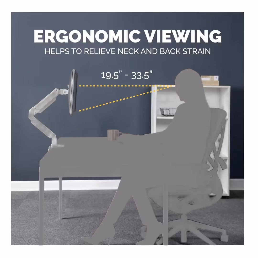 Fellowes Platinum Series Single Adjustable Monitor Arm – 45cm Height, 42cm Reach, Up to 8kg, White Price in Jordan Fellowes Platinum Series Single Adjustable Monitor Arm – 45cm Height, 42cm Reach, Up to 8kg, White - Buy Online in Jordan | OfficeJo