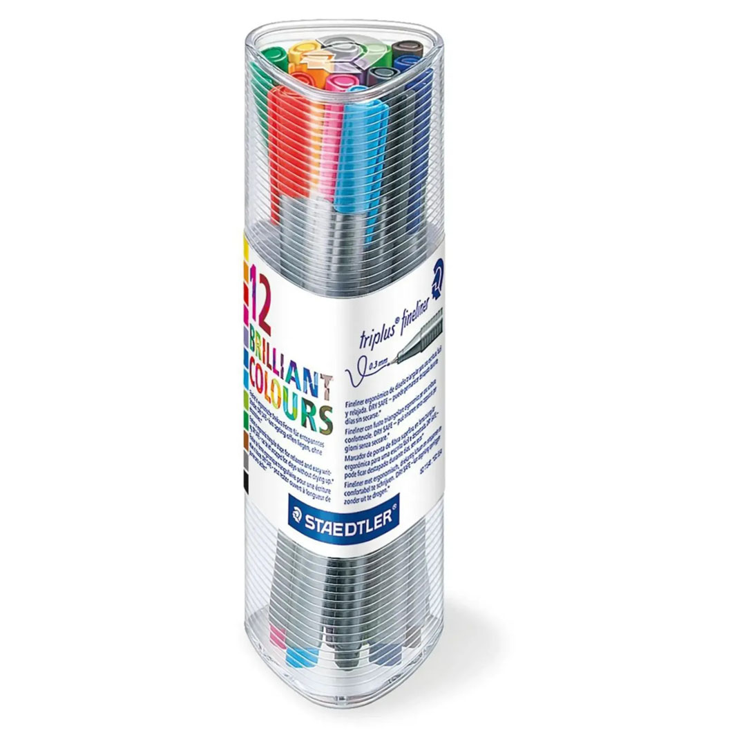 Staedtler Triplus Fineliner Multicolour Drawing Pens – 0.3mm, Liquid Ink, Pack of 12 Price in Jordan Staedtler Triplus Fineliner Multicolour Drawing Pens – 0.3mm, Liquid Ink, Pack of 12 - Buy Online in Jordan | OfficeJo