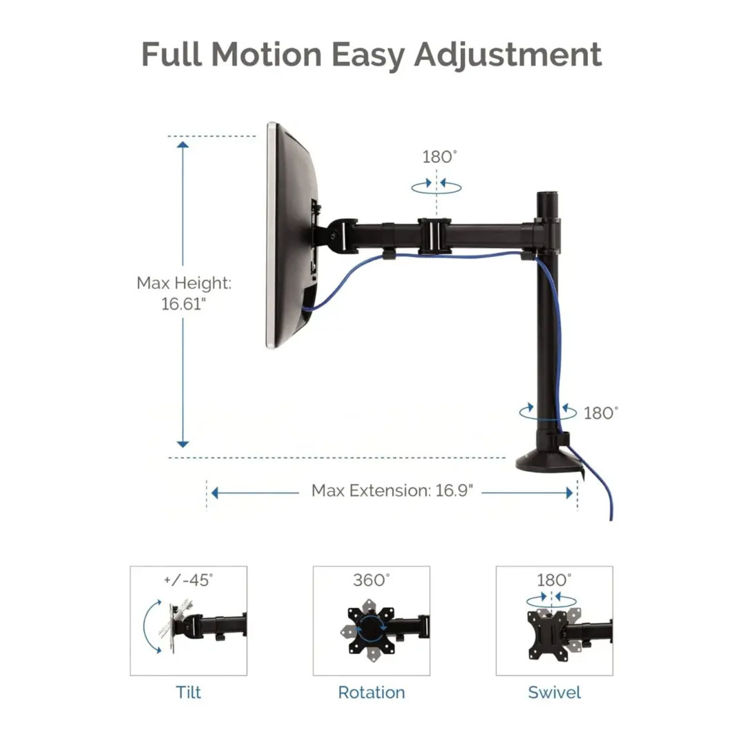 Fellowes Reflex Series Single Monitor Arm – Up to 32", 45cm Height, 42cm Reach, 8kg Capacity Price in Jordan Fellowes Reflex Series Single Monitor Arm – Up to 32", 45cm Height, 42cm Reach, 8kg Capacity - Buy Online in Jordan | OfficeJo
