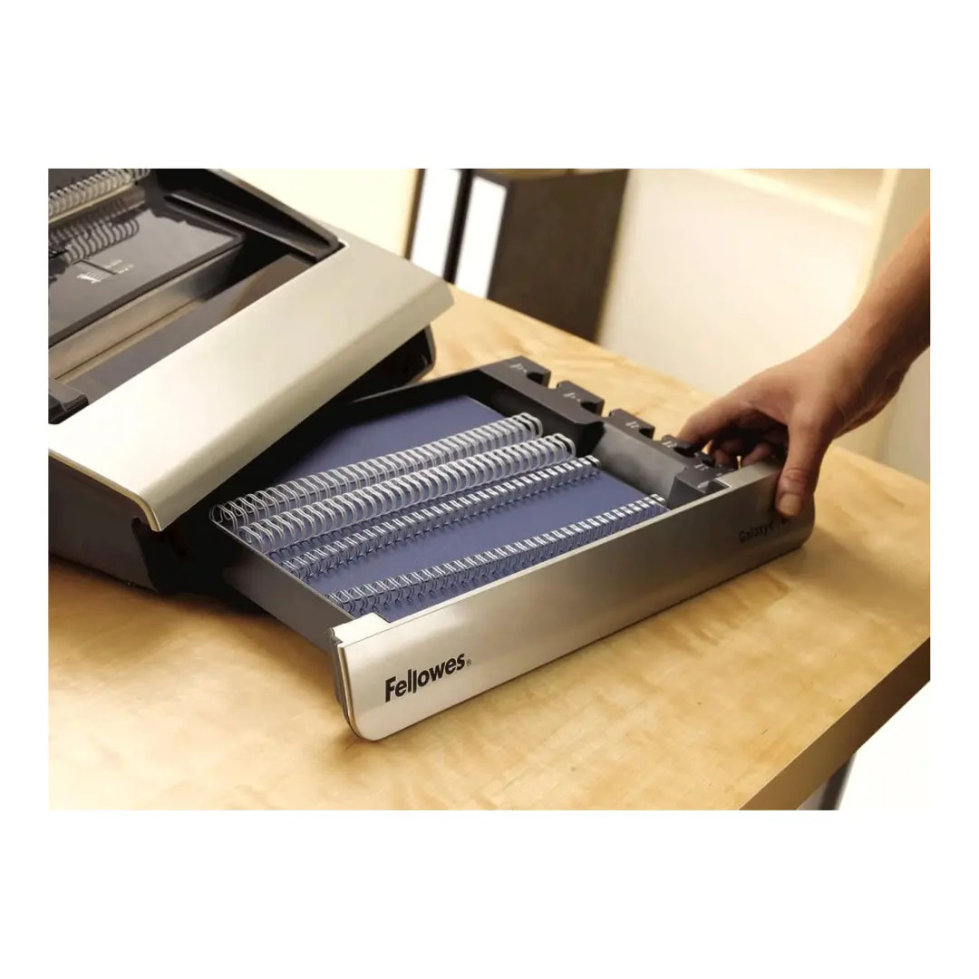 Fellowes Galaxy-E Electric Wire Binding Machine – 20-Sheet Punch, Binds 130 Sheets, Starter Kit Price in Jordan Fellowes Galaxy-E Electric Wire Binding Machine – 20-Sheet Punch, Binds 130 Sheets, Starter Kit - Buy Online in Jordan | OfficeJo