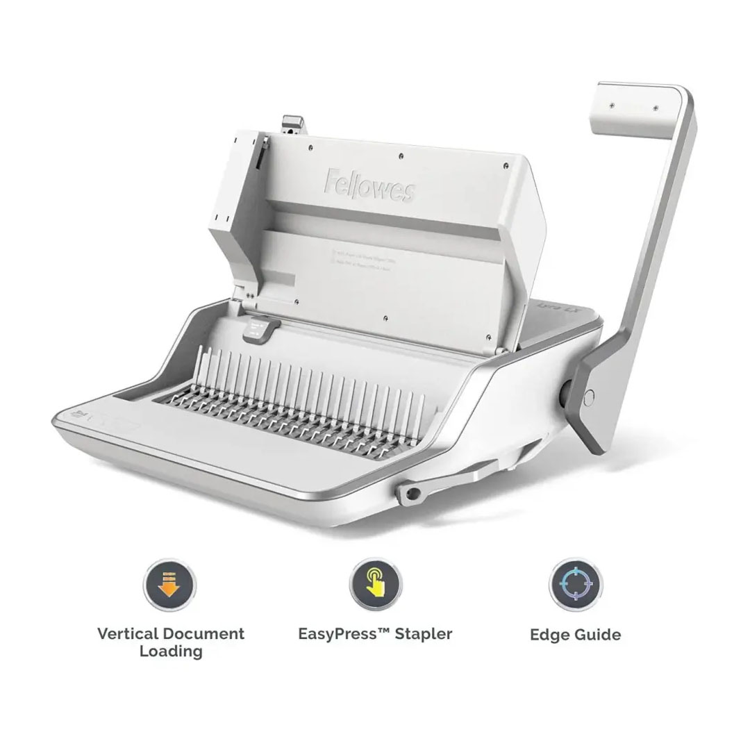 Fellowes Lyra 3-in-1 Binding Centre – Comb Bind, Staple & Hole Punch, 300 Pages Price in Jordan Fellowes Lyra 3-in-1 Binding Centre – Comb Bind, Staple & Hole Punch, 300 Pages - Buy Online in Jordan | OfficeJo