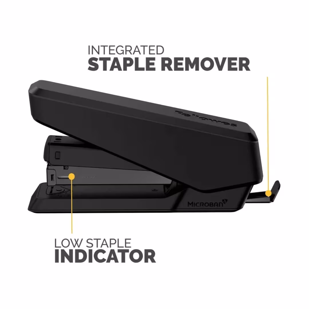 Fellowes LX850 EasyPress Full Strip Stapler – 25-Sheet, Jam-Free, Microban Antimicrobial Price in Jordan Fellowes LX850 EasyPress Full Strip Stapler – 25-Sheet, Jam-Free, Microban Antimicrobial - Buy Online in Jordan | OfficeJo