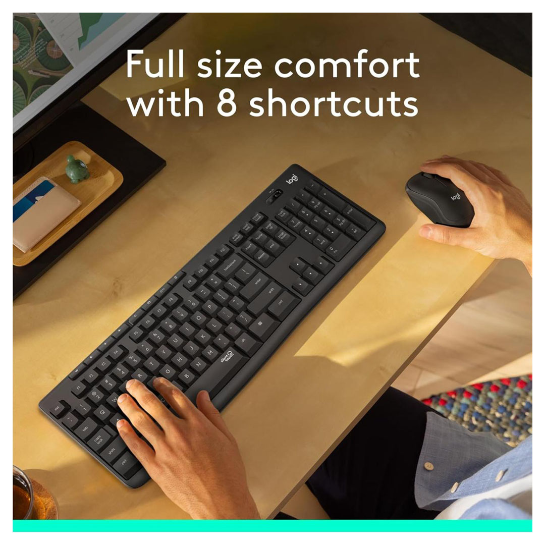 Logitech MK295 Silent Wireless Combo – 2.4GHz, Full Size, SilentTouch Price in Jordan Logitech MK295 Silent Wireless Combo – 2.4GHz, Full Size, SilentTouch - Buy Online in Jordan | OfficeJo