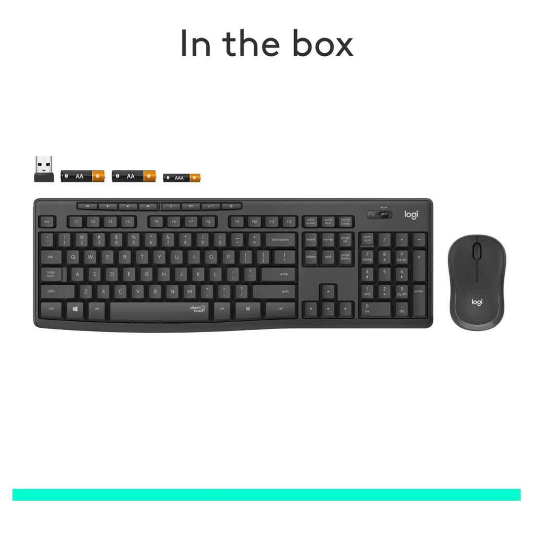Logitech MK295 Silent Wireless Combo – 2.4GHz, Full Size, SilentTouch Price in Jordan Logitech MK295 Silent Wireless Combo – 2.4GHz, Full Size, SilentTouch - Buy Online in Jordan | OfficeJo