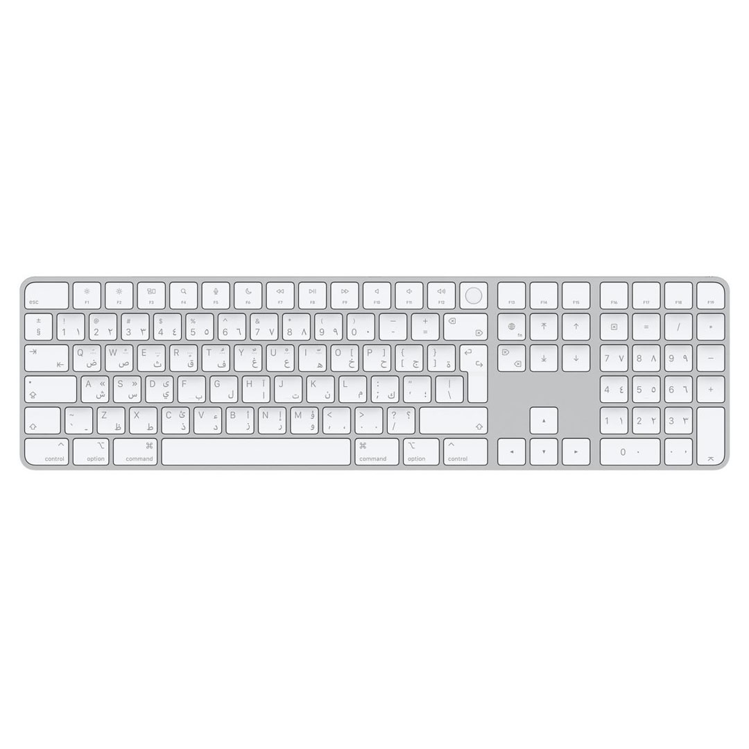 Apple Magic Keyboard with Touch ID & Numeric Keypad – Wireless, Bluetooth, Arabic Price in Jordan Apple Magic Keyboard with Touch ID & Numeric Keypad – Wireless, Bluetooth, Arabic - Buy Online in Jordan | OfficeJo