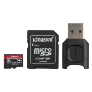 Kingston 64GB microSDXC React+ Memory Card – 285MB/s Read, UHS-II, with Adapter & Reader - Buy Online in Jordan | OfficeJo