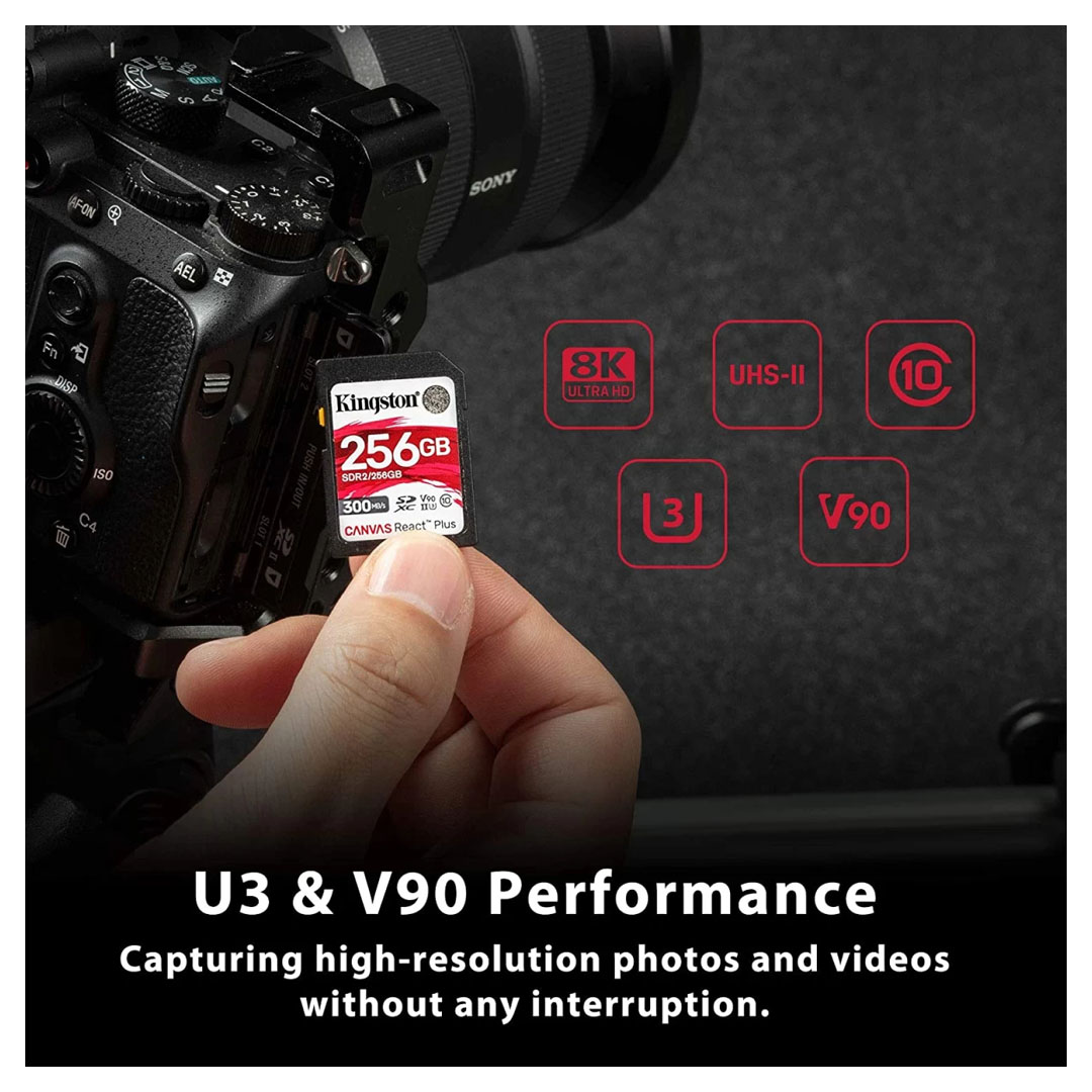 Kingston 32GB SDXC Canvas React Plus: High-Capacity Memory Card | Up to 300MB/s Read Price in Jordan Kingston 32GB SDXC Canvas React Plus: High-Capacity Memory Card | Up to 300MB/s Read - Buy Online in Jordan | OfficeJo