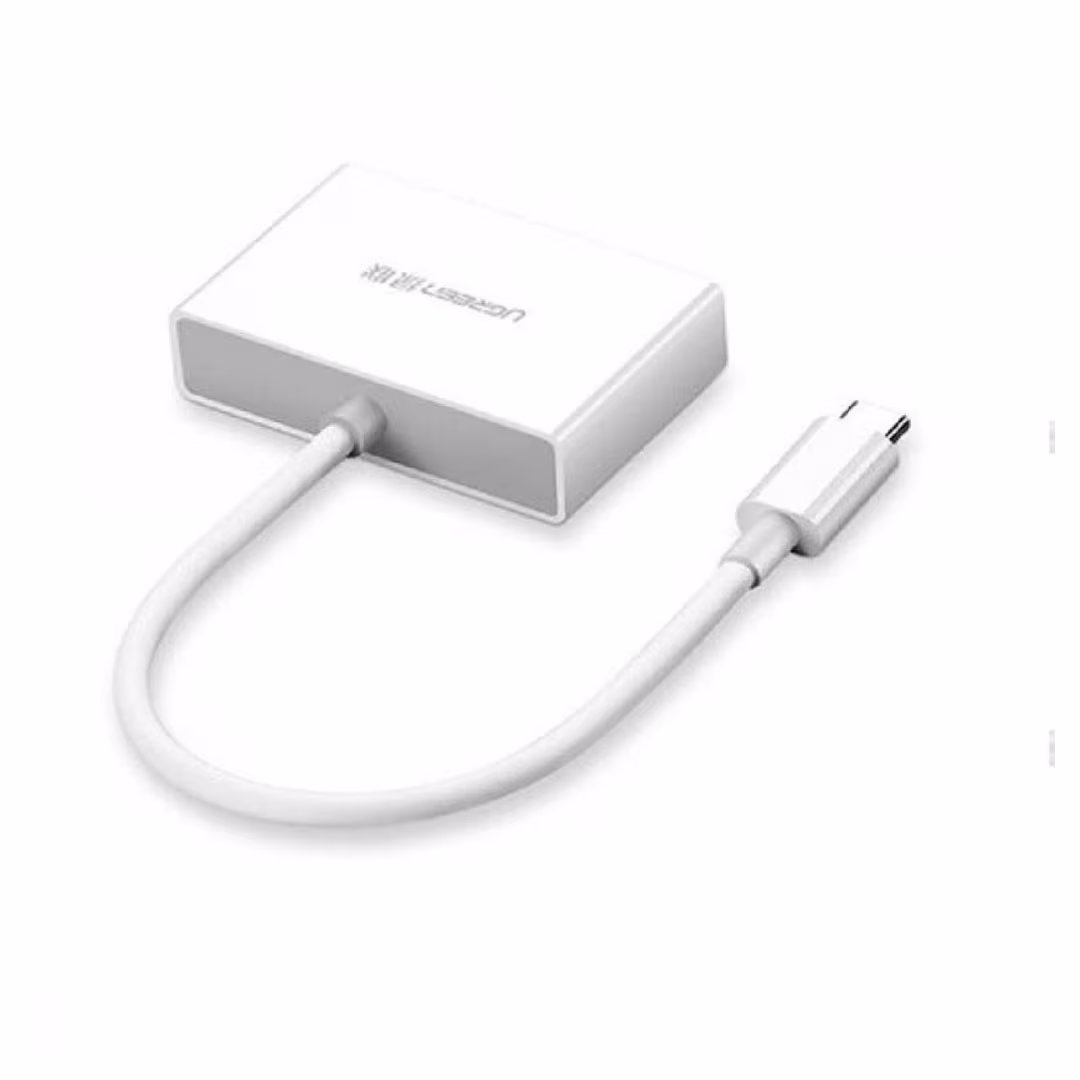 UGREEN Type-C to HDMI + VGA Converter White (MM123) Price in Jordan UGREEN Type-C to HDMI + VGA Converter White (MM123) - Buy Online in Jordan | OfficeJo