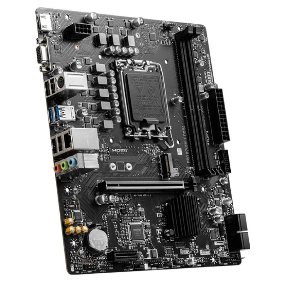 MSI PRO B760M-E: mATX Gaming Motherboard, Intel 13th 12th Series, LGA 1700/DDR4/PCIe 4.0/1xM.2 Price in Jordan MSI PRO B760M-E: mATX Gaming Motherboard, Intel 13th 12th Series, LGA 1700/DDR4/PCIe 4.0/1xM.2 - Buy Online in Jordan | OfficeJo