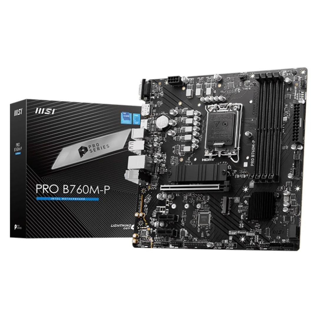 MSI PRO B760M-P: mATX Gaming Motherboard, Intel 13th 12th Series, LGA 1700/DDR5/PCIe 4.0/2xM.2 Price in Jordan MSI PRO B760M-P: mATX Gaming Motherboard, Intel 13th 12th Series, LGA 1700/DDR5/PCIe 4.0/2xM.2 - Buy Online in Jordan | OfficeJo