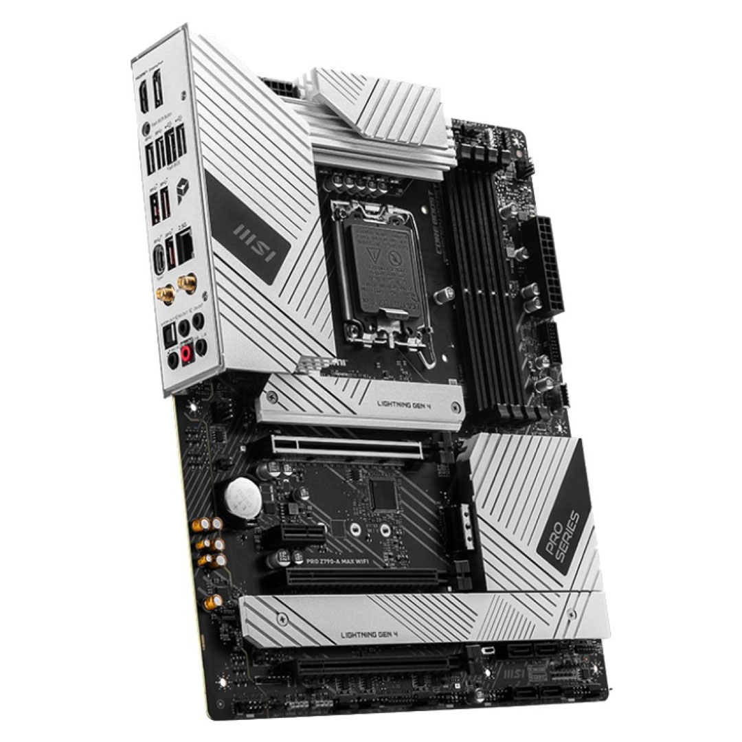 MSI PRO Z790-A MAX WIFI: ATX Gaming Motherboard, WiFi 7, Intel 14th 13th 12th Series, LGA 1700/DDR5/PCIe 5.0/4xM.2 Price in Jordan MSI PRO Z790-A MAX WIFI: ATX Gaming Motherboard, WiFi 7, Intel 14th 13th 12th Series, LGA 1700/DDR5/PCIe 5.0/4xM.2 - Buy Online in Jordan | OfficeJo