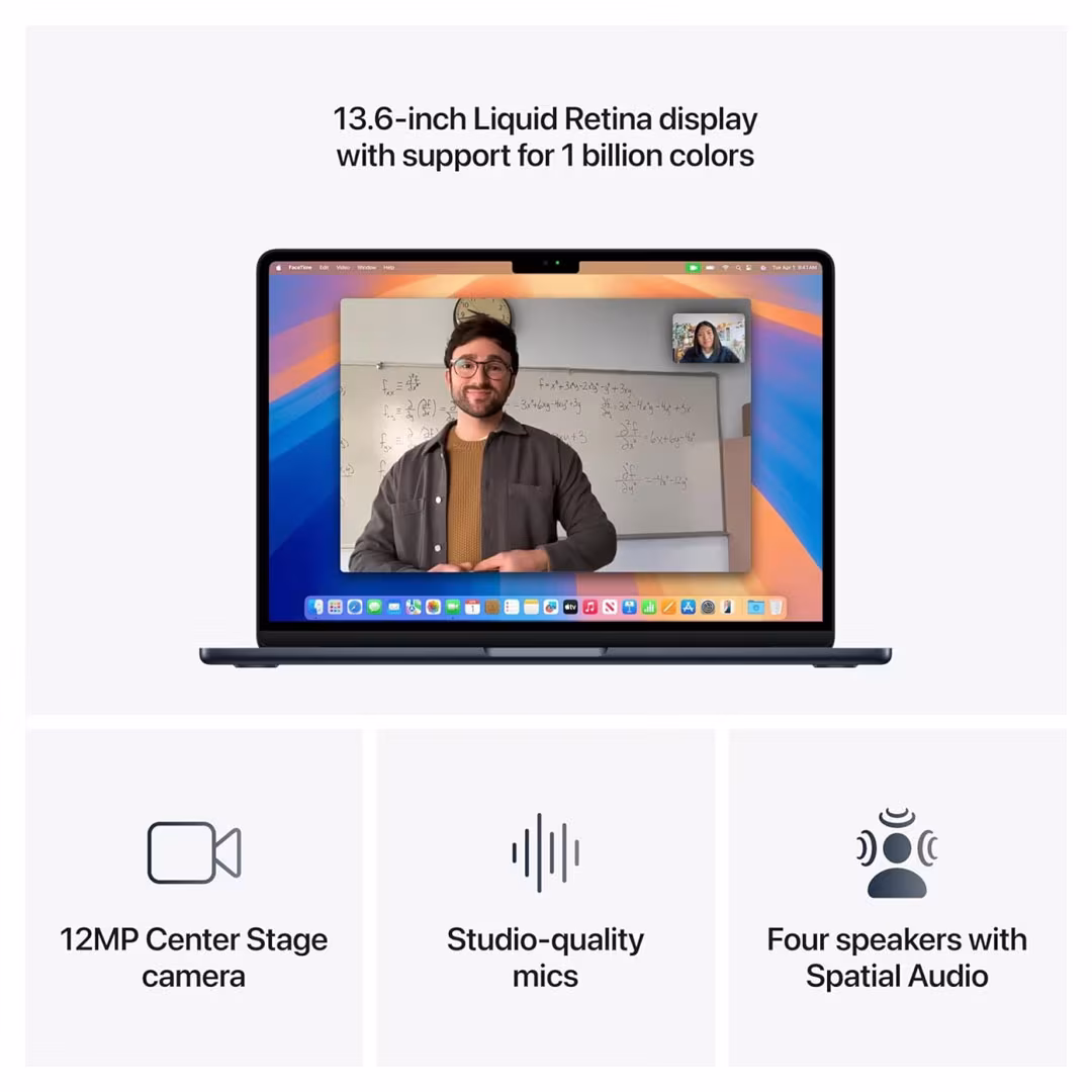 Apple MacBook Air 15 – M4 10-Core, 16GB RAM, 512GB SSD, Retina Display Price in Jordan Apple MacBook Air 15 – M4 10-Core, 16GB RAM, 512GB SSD, Retina Display - Buy Online in Jordan | OfficeJo