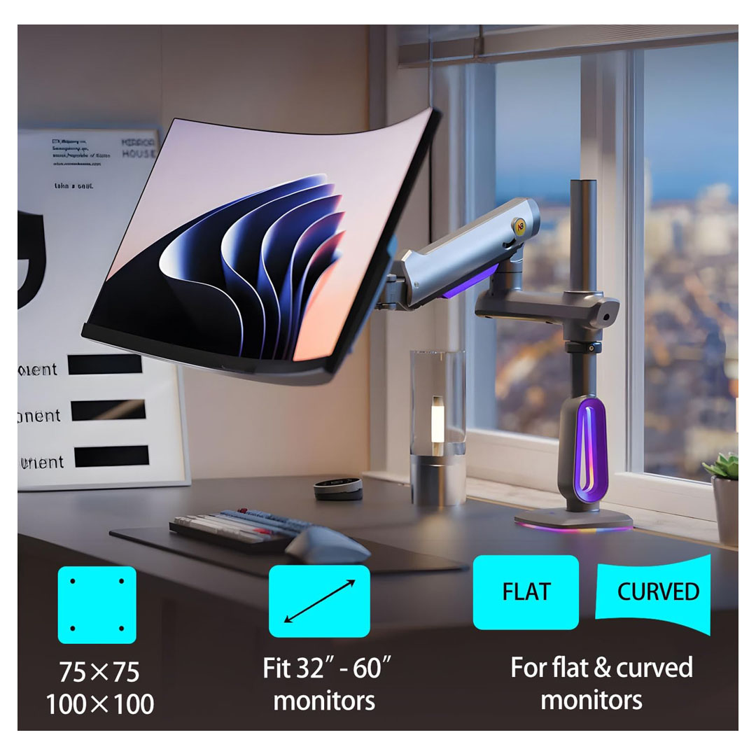 NB ERGONOMIC G80 Gaming Monitor Arm 32 to 60 Inch - Heavy Duty Mount Price in Jordan NB ERGONOMIC G80 Gaming Monitor Arm 32 to 60 Inch - Heavy Duty Mount - Buy Online in Jordan | OfficeJo