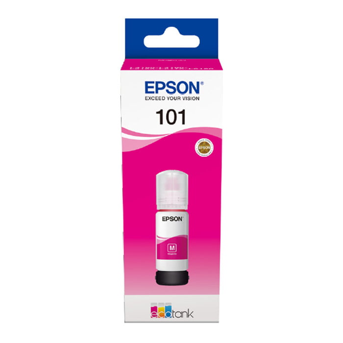 Epson 101 Magenta Original Ink Bottle Cartridge (C13T03V34A) 70ml Price in Jordan Epson 101 Magenta Original Ink Bottle Cartridge (C13T03V34A) 70ml - Buy Online in Jordan | OfficeJo