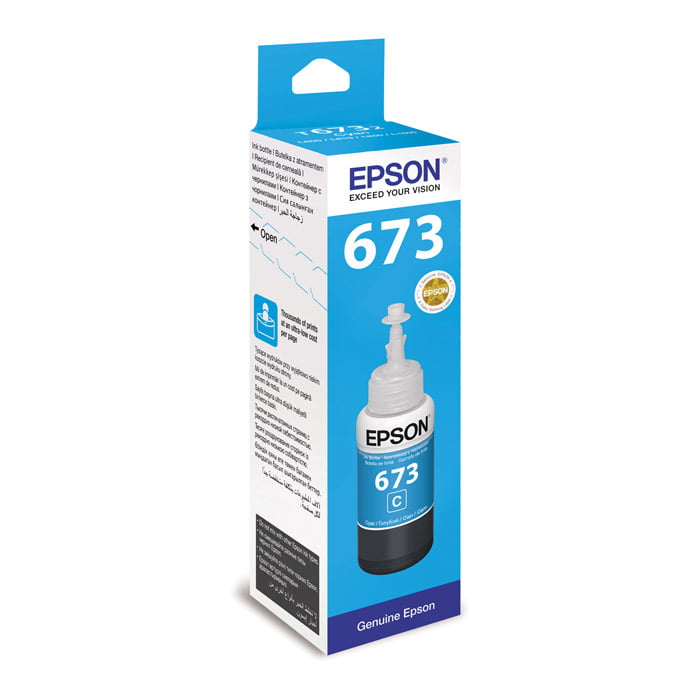 Epson T6732 Cyan Original Ink Bottle Cartridge (C13T67324A) 70ml Price in Jordan Epson T6732 Cyan Original Ink Bottle Cartridge (C13T67324A) 70ml - Buy Online in Jordan | OfficeJo