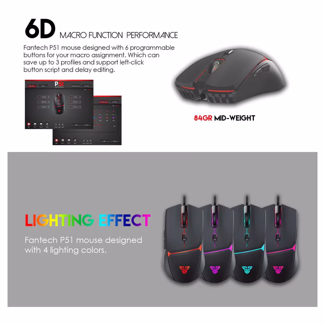FANTECH P51 Gaming Set – 5-in-1 Bundle, RGB Lighting, Ergonomic Design Price in Jordan FANTECH P51 Gaming Set – 5-in-1 Bundle, RGB Lighting, Ergonomic Design - Buy Online in Jordan | OfficeJo