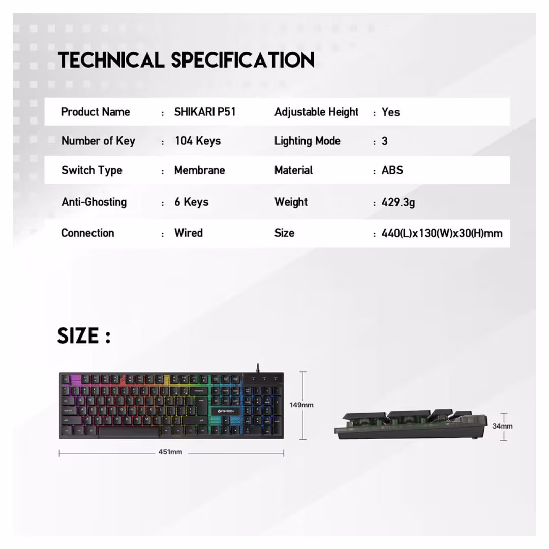 FANTECH P51 Gaming Set – 5-in-1 Bundle, RGB Lighting, Ergonomic Design Price in Jordan FANTECH P51 Gaming Set – 5-in-1 Bundle, RGB Lighting, Ergonomic Design - Buy Online in Jordan | OfficeJo