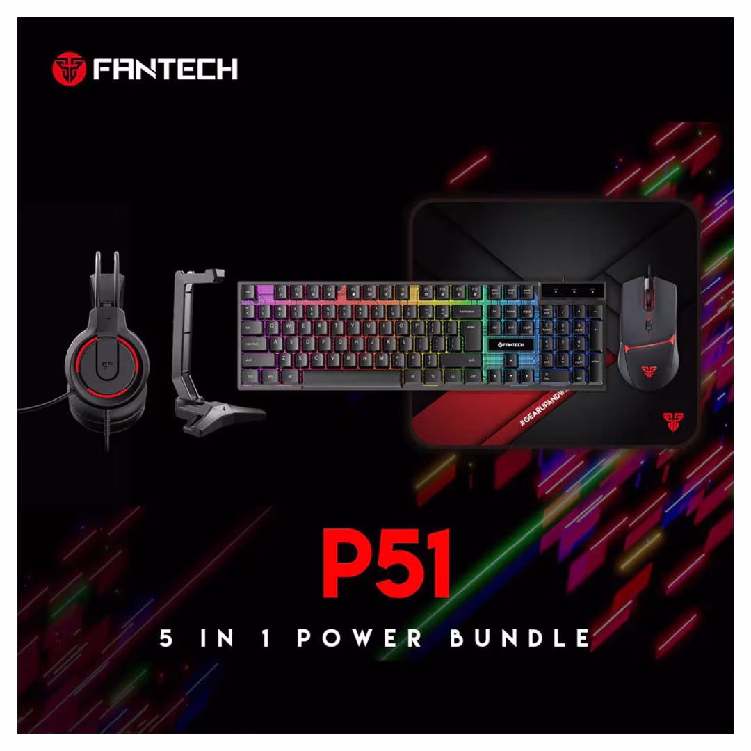 FANTECH P51 Gaming Set – 5-in-1 Bundle, RGB Lighting, Ergonomic Design Price in Jordan FANTECH P51 Gaming Set – 5-in-1 Bundle, RGB Lighting, Ergonomic Design - Buy Online in Jordan | OfficeJo
