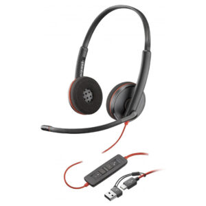 Poly Blackwire 3220 Wired Headset (Plantronics) - Noise-Canceling Stereo USB-C/USB-A Headset - Buy Online in Jordan | OfficeJo