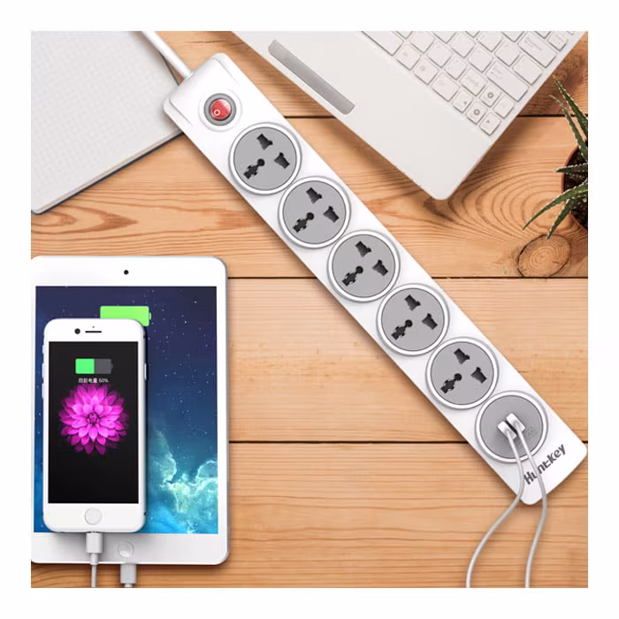 HuntKey Power Strip 5 Sokets & Two Powered USB Ports 3 Meter (SZN607) Price in Jordan HuntKey Power Strip 5 Sokets & Two Powered USB Ports 3 Meter (SZN607) - Buy Online in Jordan | OfficeJo