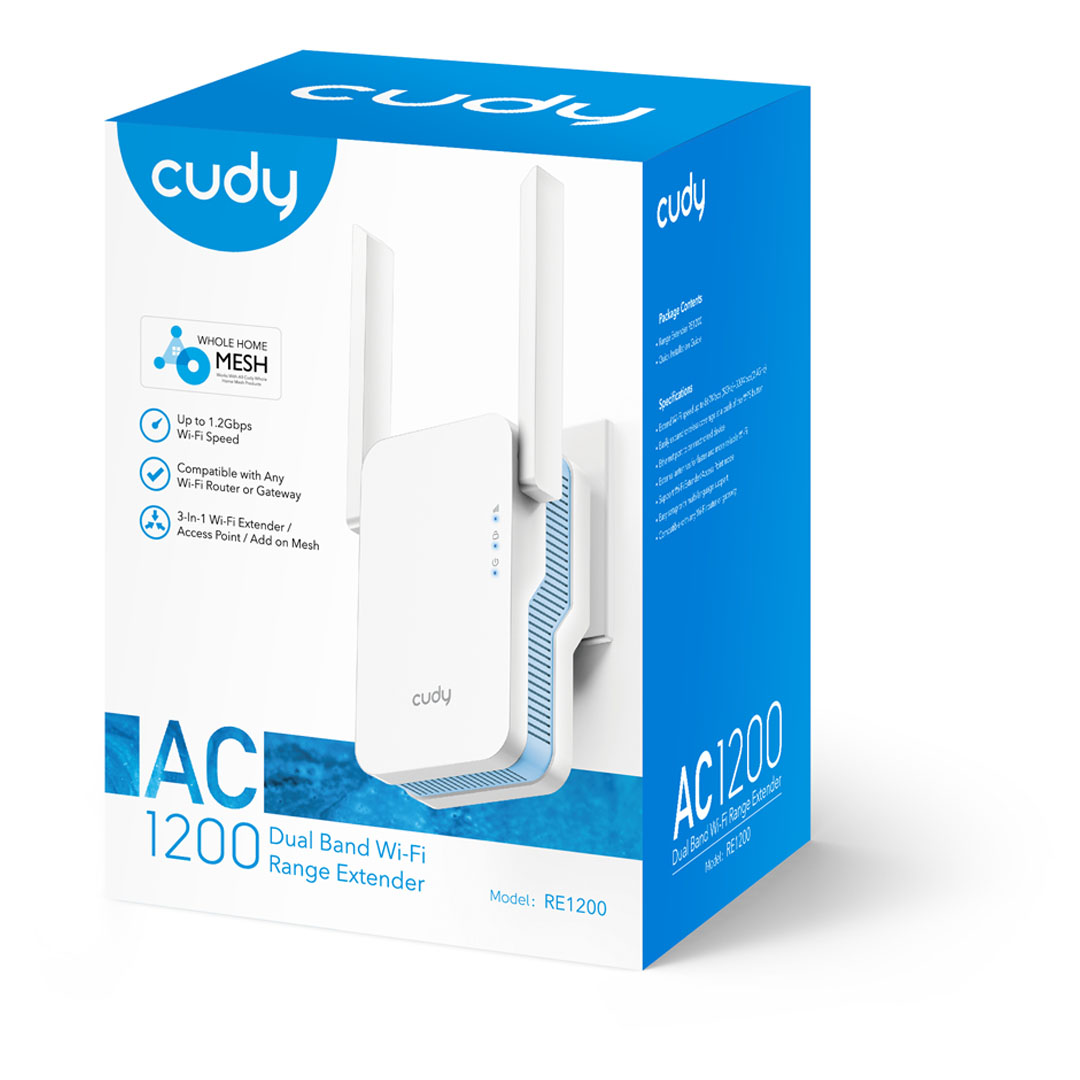 Cudy RE1200 AC1200 Mesh Wi-Fi Range Extender Price in Jordan Cudy RE1200 AC1200 Mesh Wi-Fi Range Extender - Buy Online in Jordan | OfficeJo