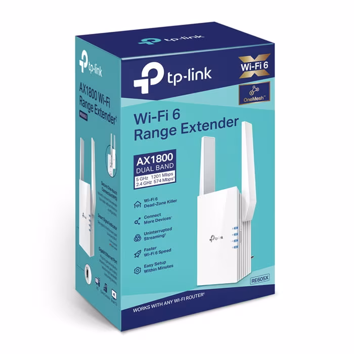 TP-Link RE605X AX1800 Wi-Fi Range Extender Price in Jordan TP-Link RE605X AX1800 Wi-Fi Range Extender - Buy Online in Jordan | OfficeJo