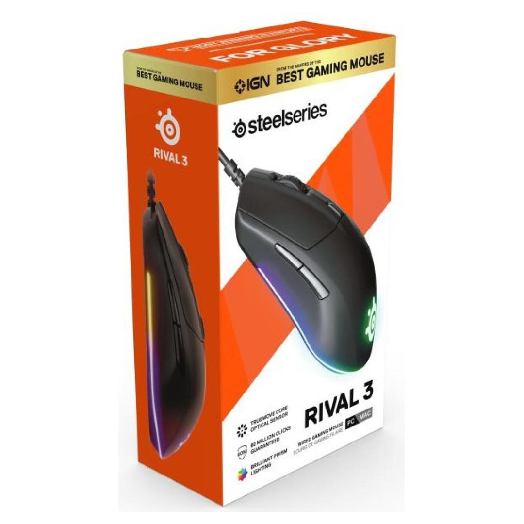SteelSeries Rival 3 Wired Gaming Mouse – RGB, TrueMove Optical, 8500 CPI Price in Jordan SteelSeries Rival 3 Wired Gaming Mouse – RGB, TrueMove Optical, 8500 CPI - Buy Online in Jordan | OfficeJo