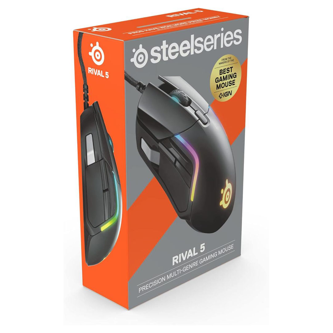 SteelSeries Rival 5 Wired Gaming Mouse – 18000 CPI, RGB Lighting Price in Jordan SteelSeries Rival 5 Wired Gaming Mouse – 18000 CPI, RGB Lighting - Buy Online in Jordan | OfficeJo