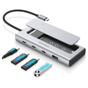 RSHTECH 5-in-1 USB Type-C Hub with NVMe M.2 SSD Enclosure - Buy Online in Jordan | OfficeJo