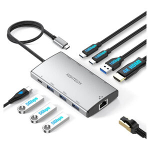 RSHTECH 9-in-1 Type-C Hub with 4K HDMI & USB 3.2 10Gbps (RSH-T09) - Buy Online in Jordan | OfficeJo