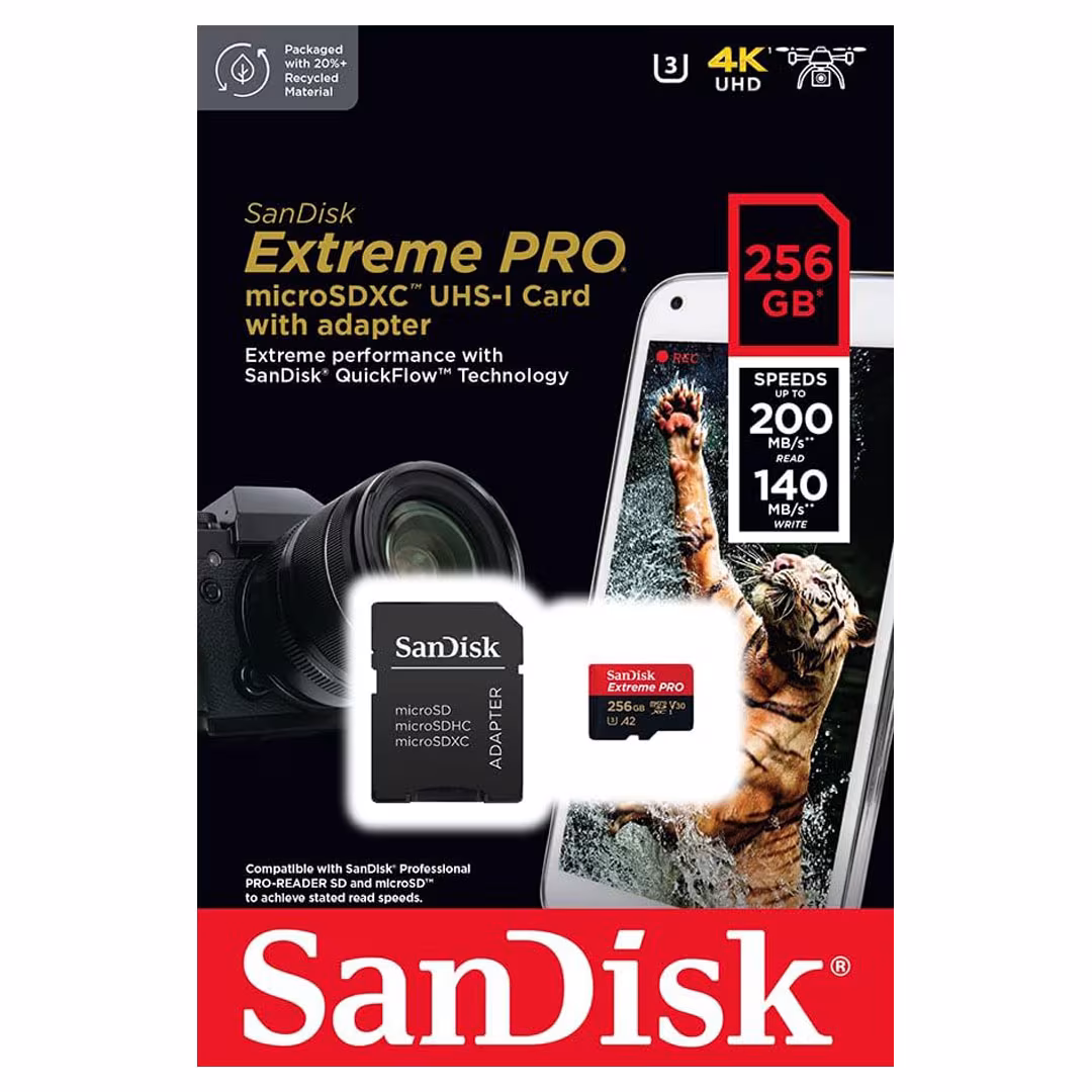 SanDisk Extreme PRO 256GB microSDXC UHS-I Card (200MB/s Read, 140MB/s Write) Price in Jordan SanDisk Extreme PRO 256GB microSDXC UHS-I Card (200MB/s Read, 140MB/s Write) - Buy Online in Jordan | OfficeJo