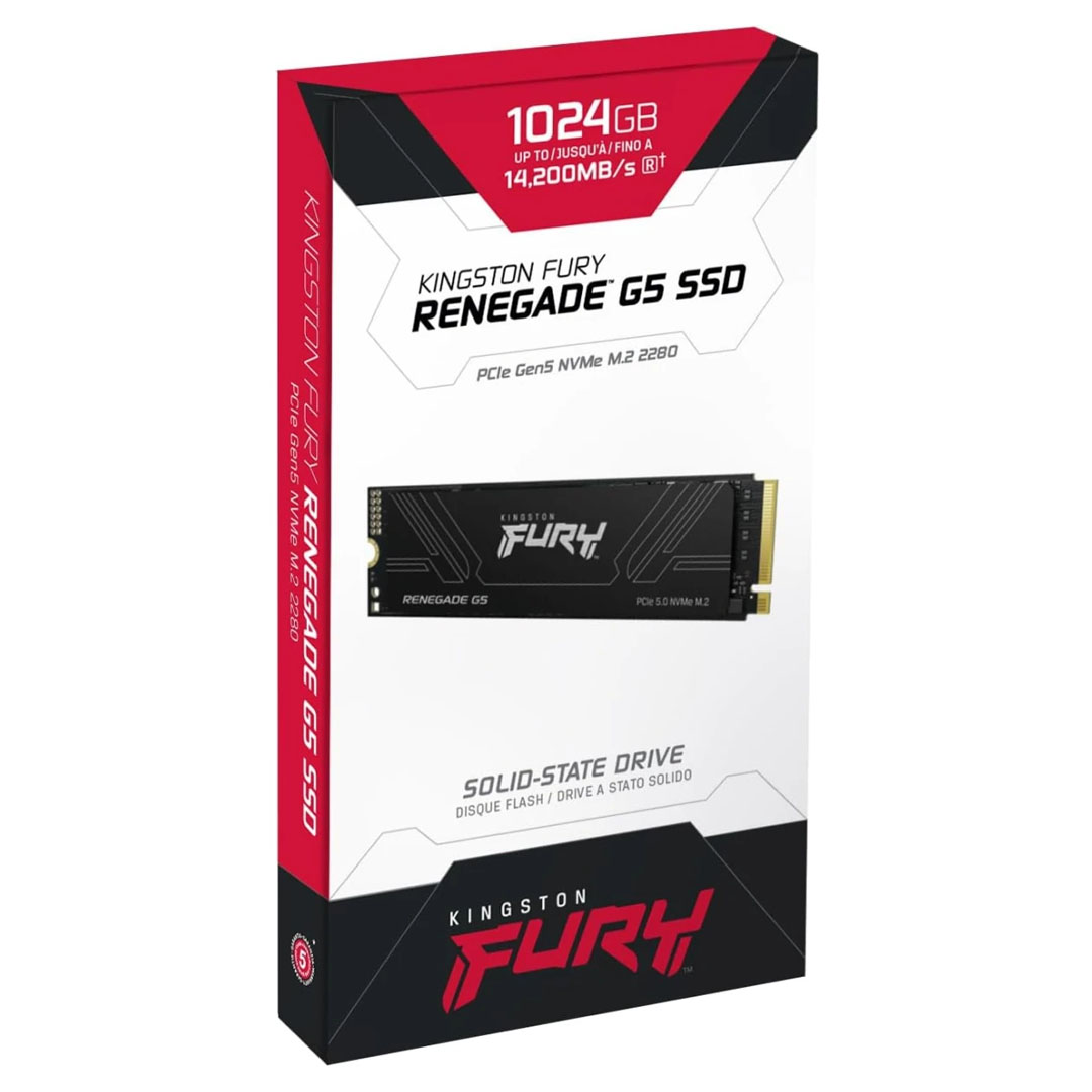 Kingston FURY Renegade G5 1TB SSD – PCIe 5.0, 14,200MB/s, NVMe M.2 Price in Jordan Kingston FURY Renegade G5 1TB SSD – PCIe 5.0, 14,200MB/s, NVMe M.2 - Buy Online in Jordan | OfficeJo