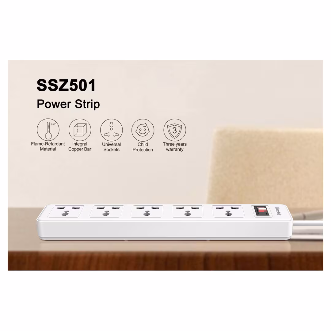 HuntKey Power Strip 5 Sokets 3 Meter (SSZ501) Price in Jordan HuntKey Power Strip 5 Sokets 3 Meter (SSZ501) - Buy Online in Jordan | OfficeJo