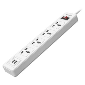 HuntKey Power Strip 4 Sokets & Two Powered USB Ports 3 Meter (SSZ507) - Buy Online in Jordan | OfficeJo