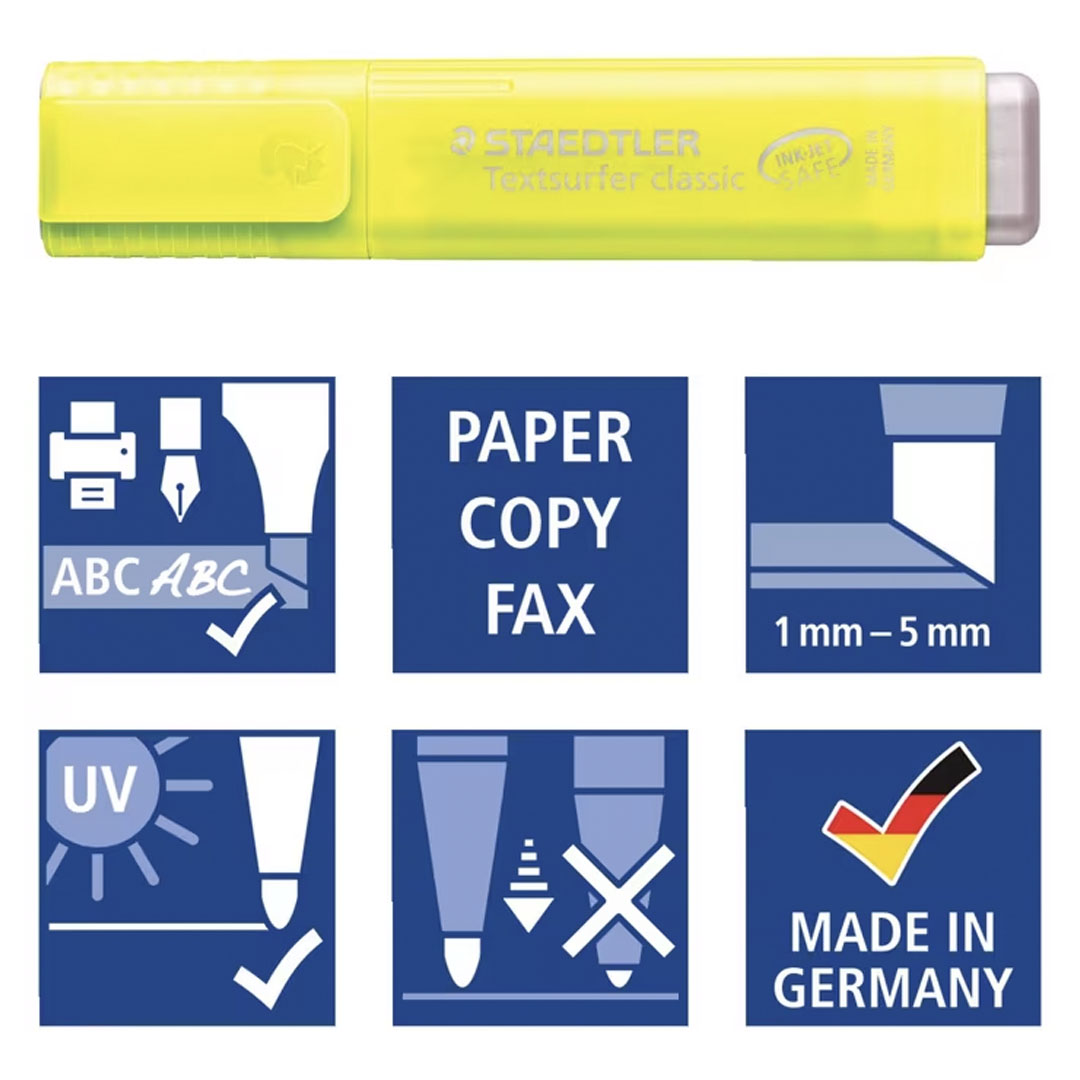 Staedtler Textsurfer Rainbow Highlighters Assorted 6 Pack Price in Jordan Staedtler Textsurfer Rainbow Highlighters Assorted 6 Pack - Buy Online in Jordan | OfficeJo