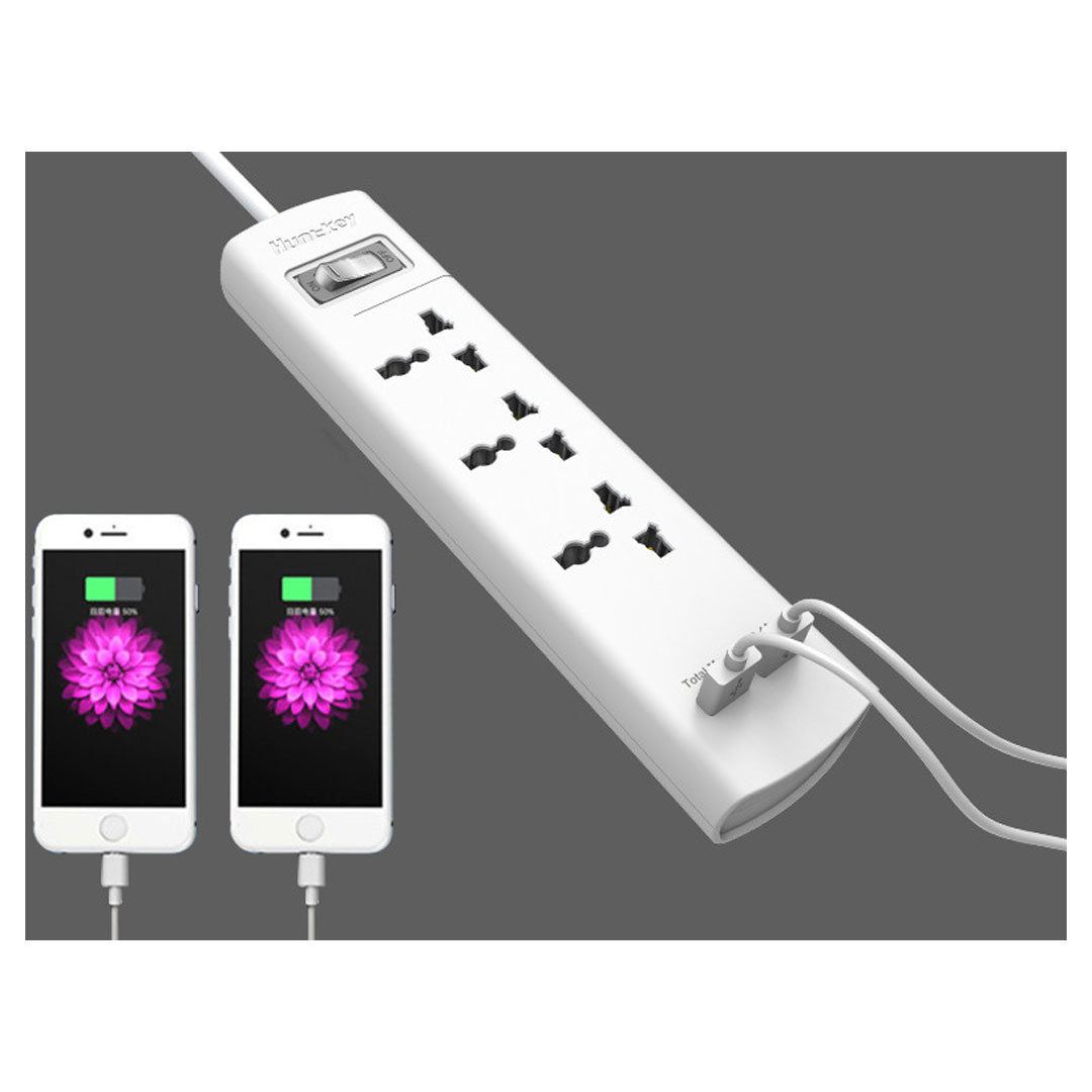 HuntKey Power Strip 3 Sokets & Two Powered USB Ports1.5 Meter (SZM307) Price in Jordan HuntKey Power Strip 3 Sokets & Two Powered USB Ports1.5 Meter (SZM307) - Buy Online in Jordan | OfficeJo