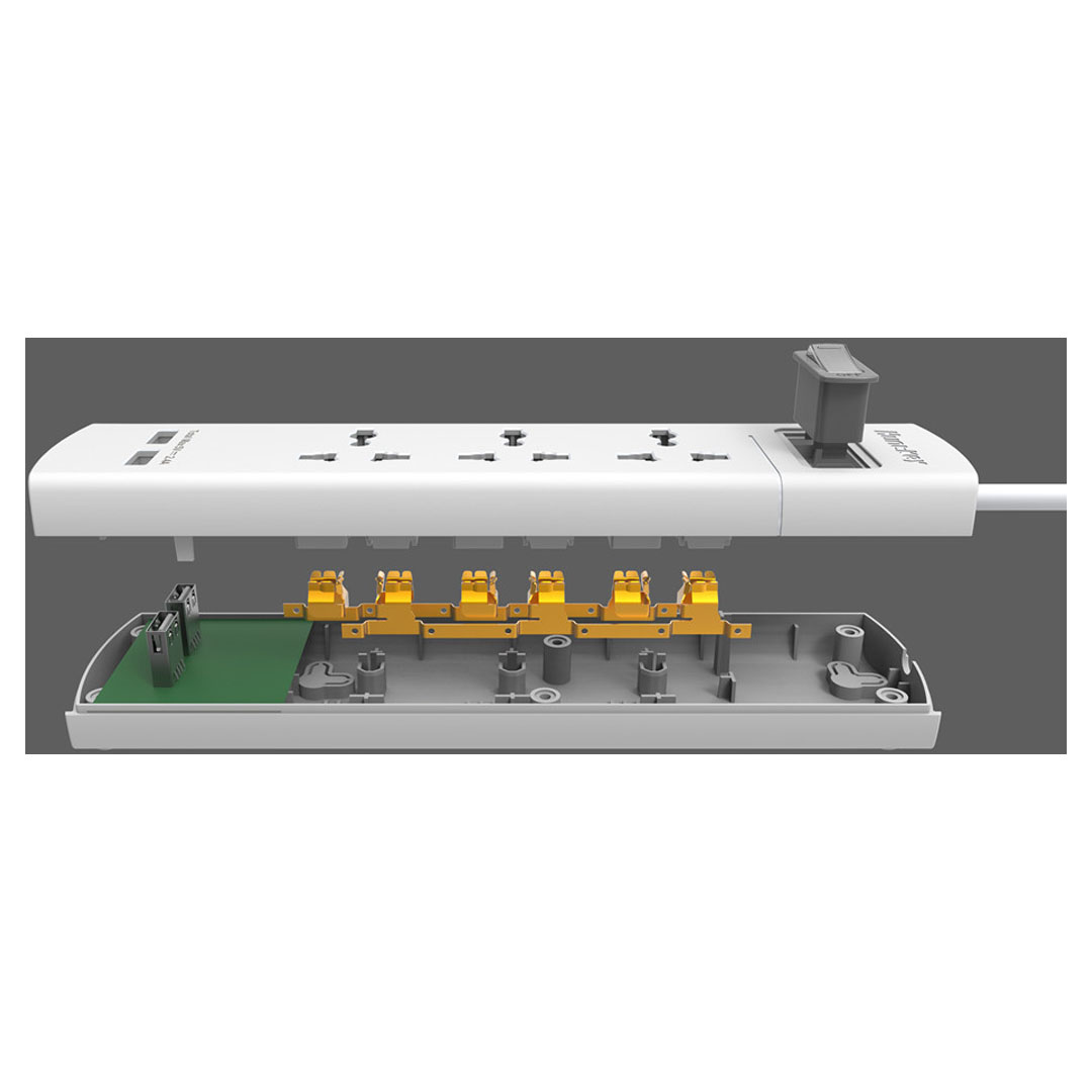 HuntKey Power Strip 3 Sokets & Two Powered USB Ports1.5 Meter (SZM307) Price in Jordan HuntKey Power Strip 3 Sokets & Two Powered USB Ports1.5 Meter (SZM307) - Buy Online in Jordan | OfficeJo